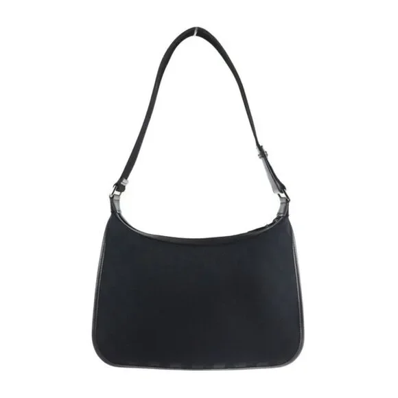 Gucci Canvas Leather Black GG One Shoulder Tote Bag Shoulder Bag - Picture 3 of 6